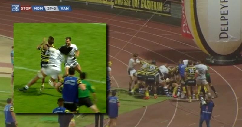 VIDEO. Pro D2. Fin de match musclée à Mont-de-Marsan sur fond de fessée pour Vannes