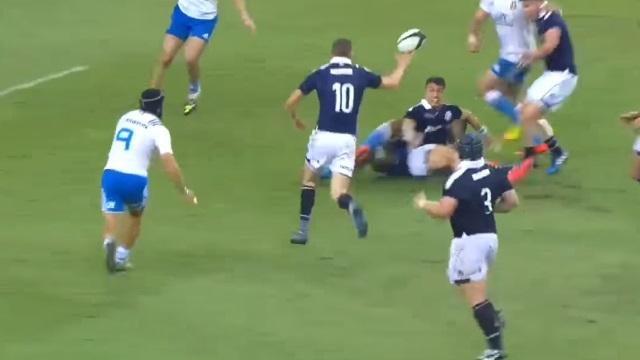 VIDEO. La chistéra à l'aveuglette de Finn Russell pour le bel essai de l'Ecosse face à l'Italie