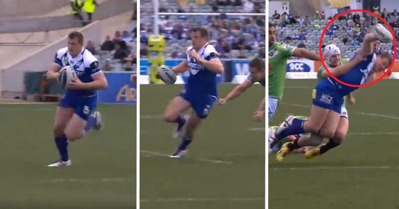 VIDÉO. FLASHBACK - NRL : la superbe passe acrobatique de Morris pour l'essai des Canterbury Bulldogs