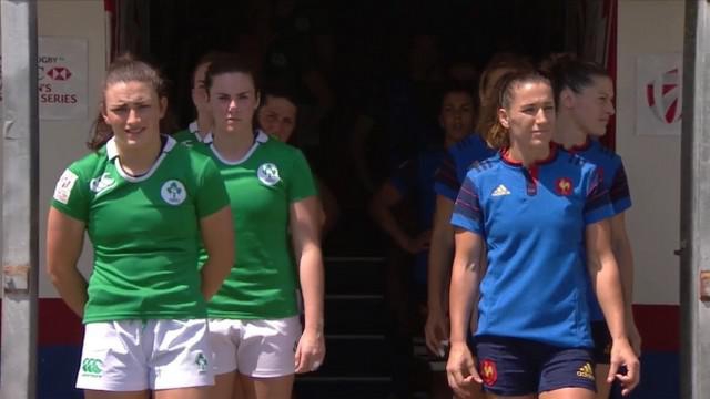 VIDEO. Clermont 7s. France 7 féminines corrige l'Irlande lors de son premier match (40-0)