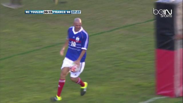 VIDEO. INSOLITE. Le RCT bat France 98 malgré le bel essai de Zinédine Zidane