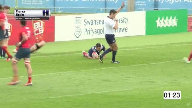 RESUME VIDEO. Championnat du monde universitaire : France U 7s bat l'Espagne sans trembler (26-12)