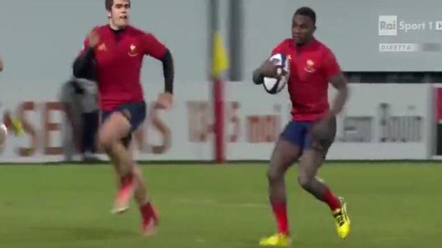 VIDEO. 6 Nations - France U20 : Gabriel N'Gandebe fait parler ses cannes face à l'Italie