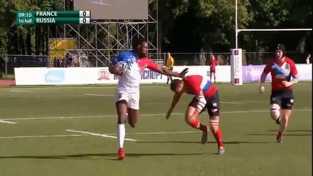 VIDEO. Moscou 7s. Fulgence Ouedrago fait parler son physique et ses cannes avec France 7