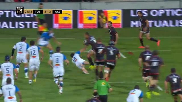 RESUME VIDEO. Top 14 - Stade Toulousain. Gaël Fickou met Max Evans sur le cul pour un essai de 50m face à Castres