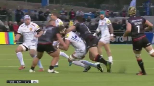 VIDEO. Premiership : la violente double charge sur Geoff Parling méritait-elle une double sanction ?