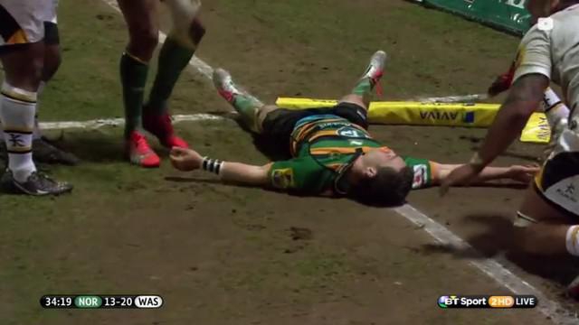 VIDEO. Premiership. Troisième K-O pour George North après un coup de genou à la tête