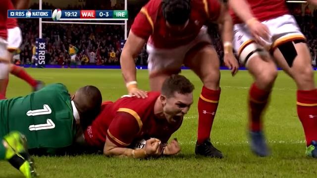RESUME VIDEO. 6 Nations : George North conclut en force le superbe essai en première main du Pays de Galles