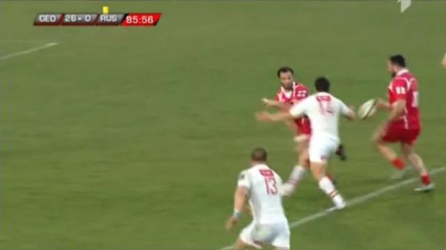 VIDEO. 6 nations B. Géorgie - Russie. Le sublime enchaînement de Merab Kvirikashvili pour l'essai 