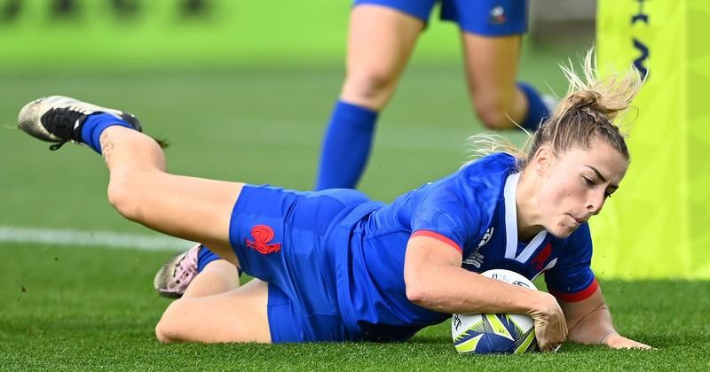 VIDEO. Le superbe triplé de Grisez porte le XV de France féminin jusqu'en demie de la Coupe du monde