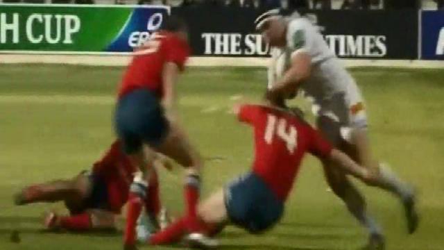 VIDEO. H Cup - USAP : Guilhem Guirado pose Keith Earls sur le cul