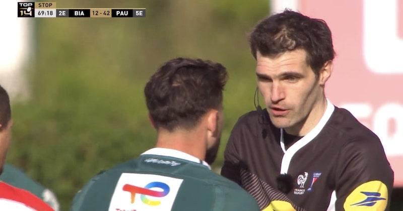 VIDÉO. Top 14. En bon maître d'école, Jonathan Dufort rappelle à Antoine Hastoy la règle du contre