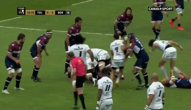 VIDEO. Top 14 - Stade Toulousain. Accident ou geste volontaire, Yoann Huget échappe de peu à une citation face à l'UBB