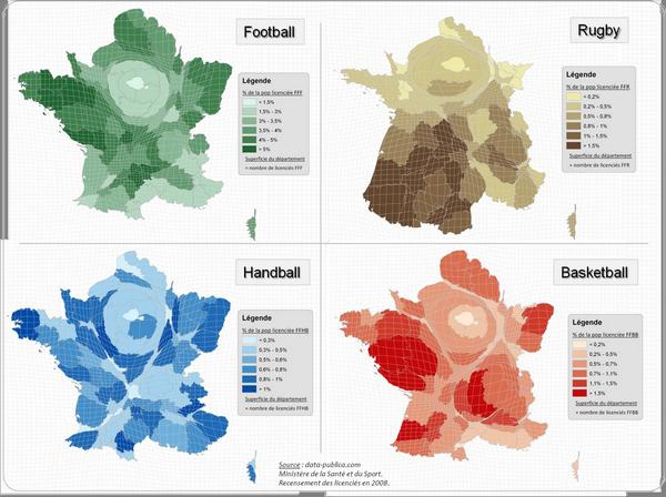 Le rugby principalement pratiqué dans le Sud-Ouest