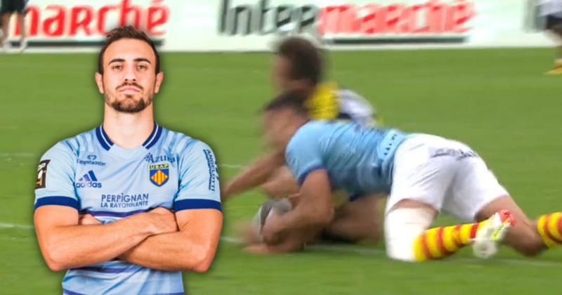 VIDÉO.  USAP. Melvyn Jaminet en mode furia catalane pour le premier essai de sa carrière en Top 14