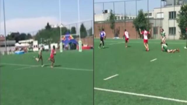 VIDEO. Rugby amateur #67 : il dépose les cartes de visite pour un incroyable essai solo au Brussels 7s