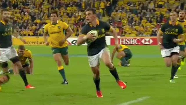 VIDÉO. Jesse Kriel met trois défenseurs australiens dans le vent pour marquer un superbe essai