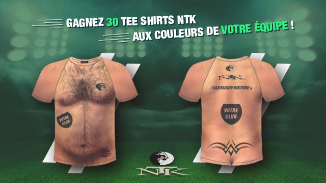 JEU-CONCOURS. Gagnez 30 tee shirts poilus NTK pour votre équipe avec votre logo !