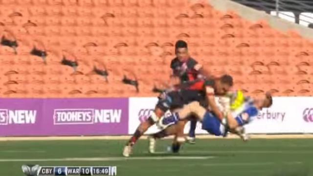 VIDEO. NRL. John Wesley Tauti découpe Kyle Krisanski-Kennedy en deux avec ce plaquage monstrueux 