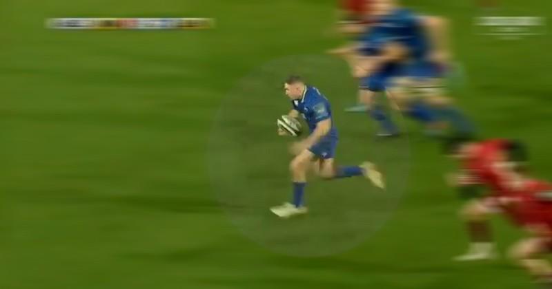 VIDEO. Pro 14 - Leinster. Jordan fait Larmour à la défense du Munster sur 70m