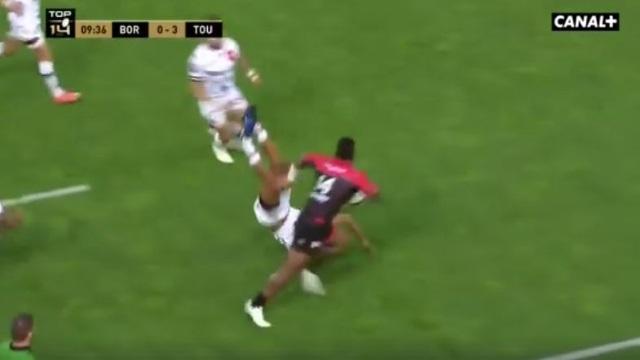 VIDEO. Top 14 - UBB v RCT : Josua Tuisova fait goûter la pelouse à Darly Domvo et Baptiste Serin