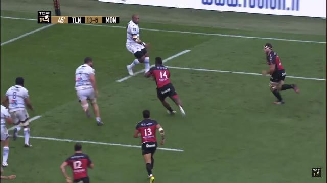  VIDEO. Top 14 : Les avants du RCT jouent comme des 3/4 pour l'essai de Josua Tuisova