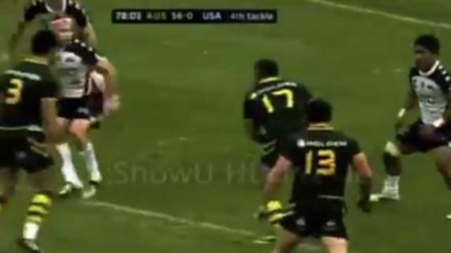 VIDEO. Kangaroos - La passe venue d'ailleurs de Corey Parker pour l'essai de Jarryd Hayne