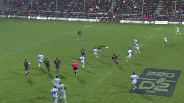 VIDEO. Pro D2. L'essai en mode Super Rugby du CSBJ lors du derby face à Lyon