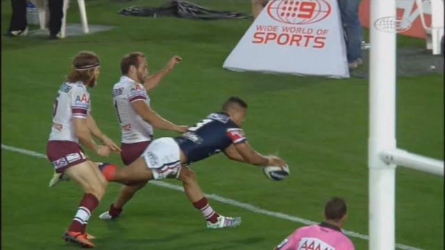 VIDEO. NRL : L'essai irréel de Michael Jennings pour la victoire en finale des Sydney Roosters sur les Manly Sea Eagles