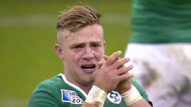 VIDÉO. L'Irlandais Ian Madigan en larmes après la victoire de son équipe contre la France