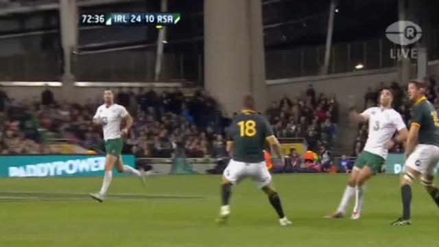 VIDÉO. L'Irlande terrasse les Boks grâce à la passe au pied Yachviliesque de Conor Murray