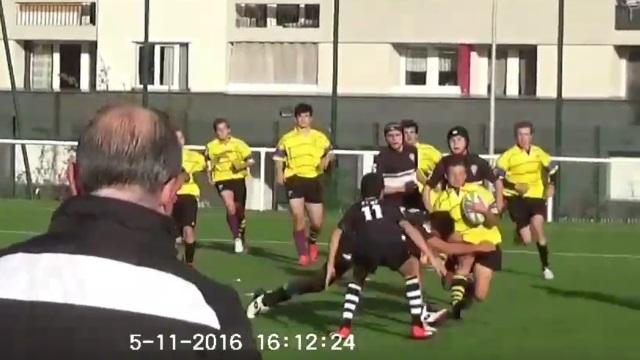 VIDEO. Rugby Amateur : la grosse cartouche d'un cadet du SCUF face à l'ACBB/Meudon