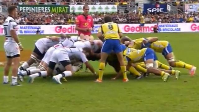 VIDEO. Top 14 - CAB - ASM. La mêlée de Clermont emporte celle de Brive sur une vingtaine de mètres