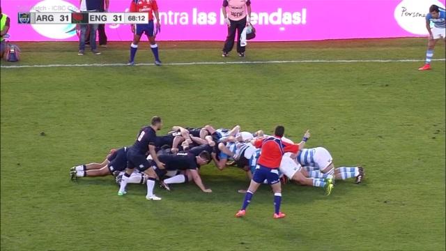 VIDEO. Avec une mêlée de... 19 secondes, l'Argentine et l'Angleterre nous offrent un magnifique moment de rugby
