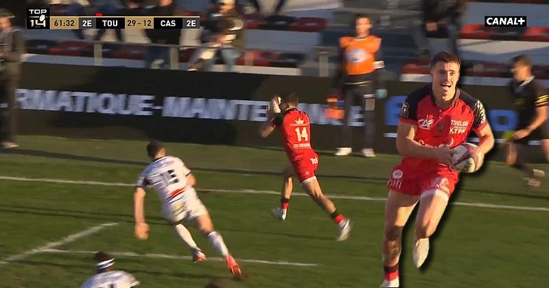 VIDEO. Top 14. La merveille de passe main gauche de Smaïli sur un pas pour l'essai imparable de Dréan (RCT)