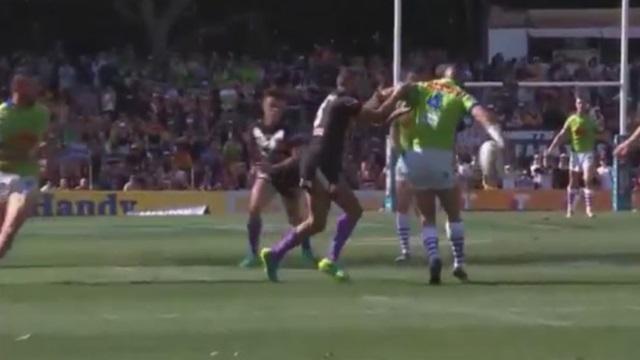 VIDEO. NRL : la chistera de l'espace de Joey Leilua pour l'essai incroyable des Canberra Raiders