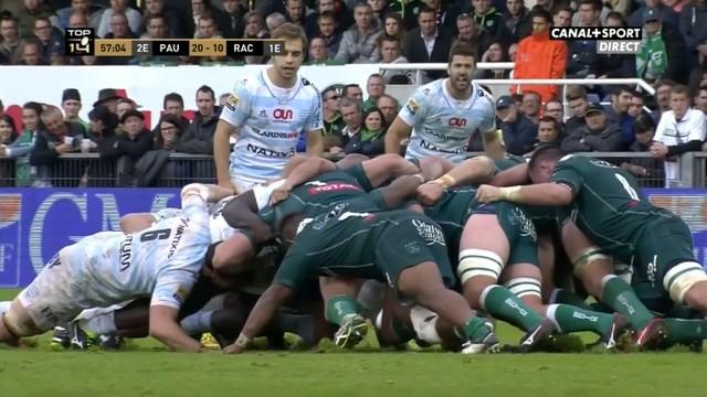 VIDÉO. Top 14 - La Section Paloise et le Racing s'affrontent lors d'une superbe mêlée