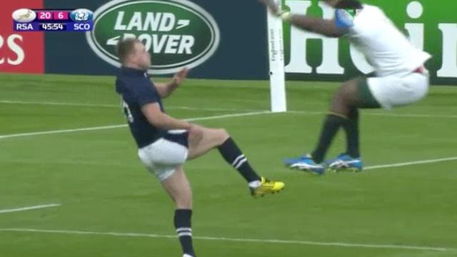 VIDÉO. INSOLITE. Nigel Owens renvoie Stuart Hogg dans ses 22 après une vilaine simulation