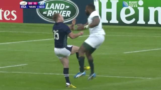 VIDÉO. INSOLITE. Nigel Owens renvoie Stuart Hogg dans ses 22 après une vilaine simulation