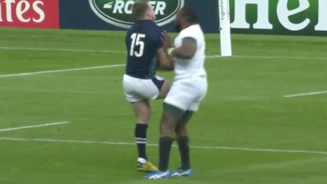 VIDÉO. INSOLITE. Nigel Owens renvoie Stuart Hogg dans ses 22 après une vilaine simulation