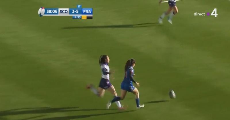 VIDÉO. 6 Nations féminin. La superbe diagonale au pied de Pauline Bourdon pour Cyrielle Banet face à l'Ecosse