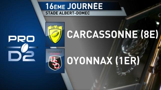 VIDEO. PROD2. Carcassonne l’emporte face à Oyonnax grâce à deux essais casquettes