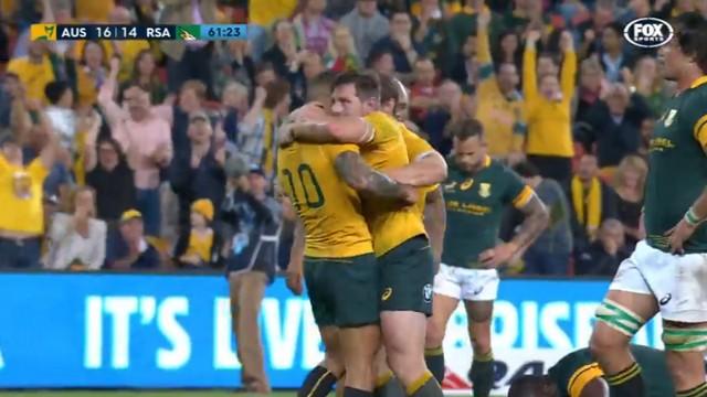 RÉSUMÉ VIDÉO. L'Australie relève laborieusement la tête face aux Springboks 