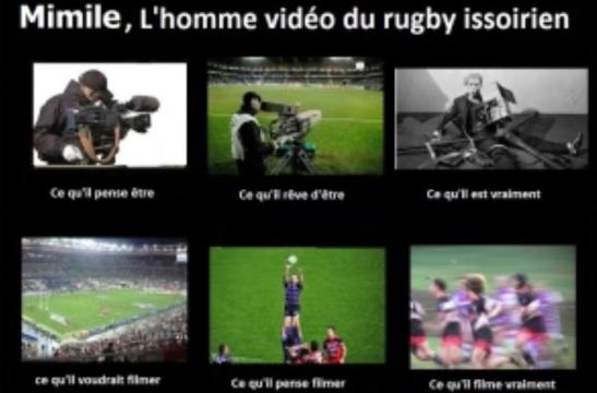 Rugby Amateur - Issoire : Emilien Pélissier, homme-vidéo officiel (185 x140) 