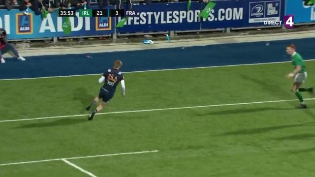 RÉSUMÉ VIDÉO. 6 Nations : France U20 s'incline en Irlande malgré le doublé de Faraj Fartass