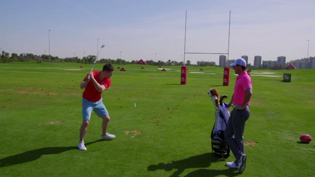 VIDEO. Le duel insolite entre Brian O'Driscoll et le golfeur Rory McIlroy