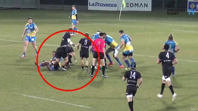 VIDEO. Fédérale 1 - Provence Rugby. Le geste technique de Teva Make, le "blessage tout seul"