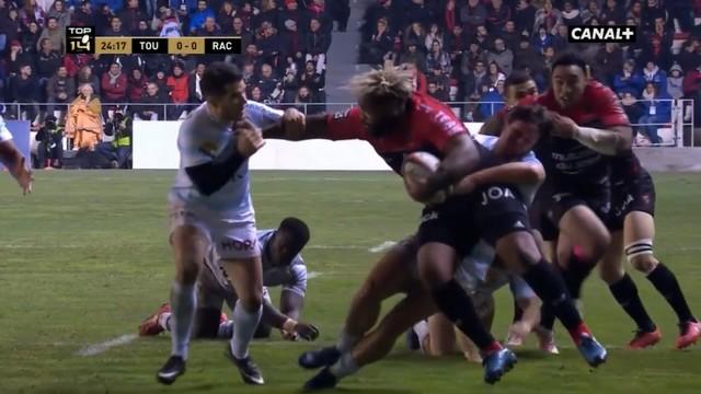 VIDEO. Top 14 - Toulon. Les déboulés surpuissants de Mathieu Bastareaud face au Racing 92