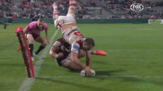 VIDEO. Le pire et le meilleur du week-end en NRL avec l'essai acrobatique de Nightingale et l'échec de Toutai 