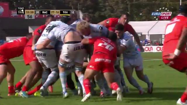 VIDÉO. Le Racing Métro enfonce le Stade Toulousain avec un ballon porté sur plus de 25 mètres